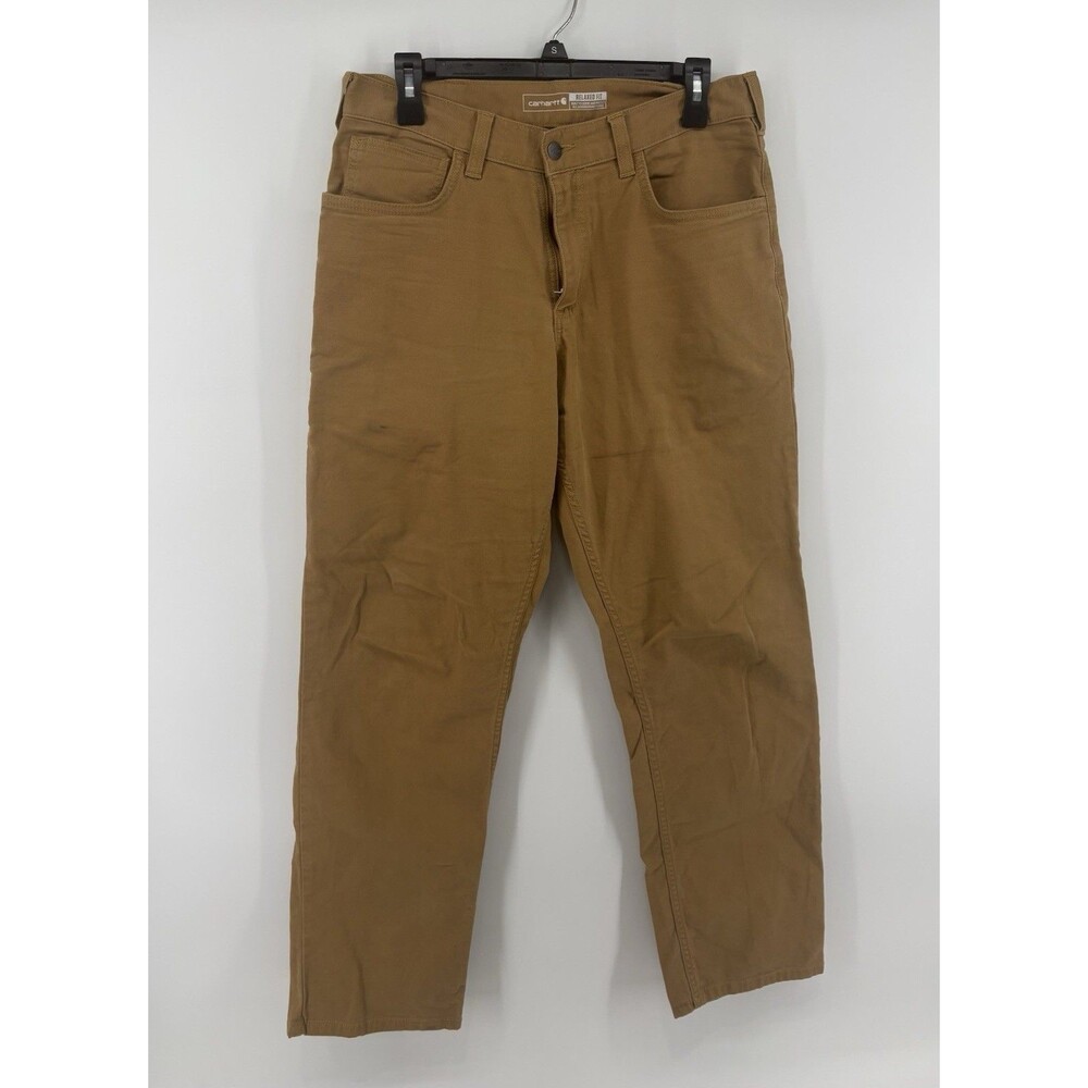 Carhartt Relaxed Fit Canvas Pants Men’s 32x32 Tan Brown Cotton Blend 102517-918
